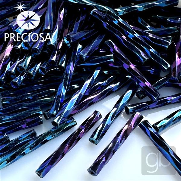 Preciosa Bugles 20 mm Purple IRIS 59135-35138 20 g