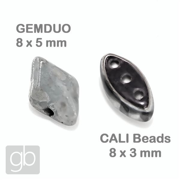 CALI Beads 3 x 8 mm Three-hole 25 pcs 00030-29501