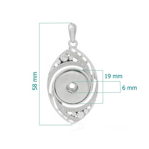 Pendant BUTTON jewelry Platinum 