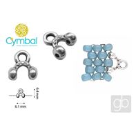 CYMBAL ALONA 8/0 BEADS ending  Ant. Silver Plate