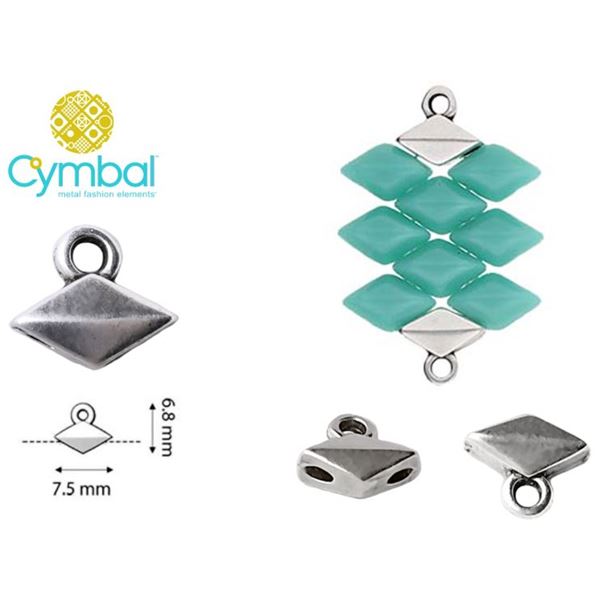 CYMBAL KOMIA-GEMDUO BEAD ending Ant. Silver