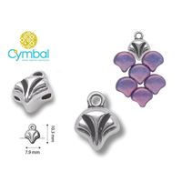 CYMBAL MODESTOS GINKO BEAD ending Ant. Silver