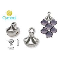 CYMBAL PADANASSA GINKO BEAD ending Ant. Silver