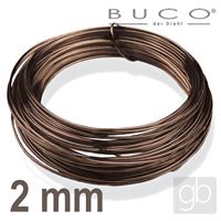 Jewelery wire BUCO 2 mm 12 m Brown