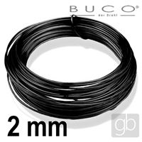 Jewelery wire BUCO 2 mm 12 m Black