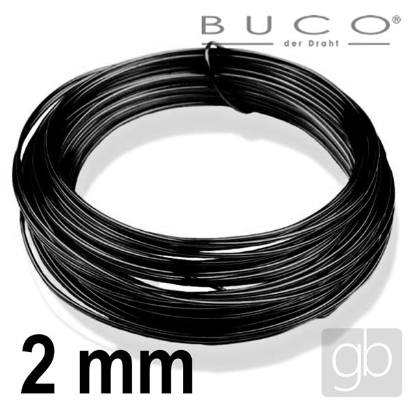 Jewelery wire BUCO 2 mm 12 m Black