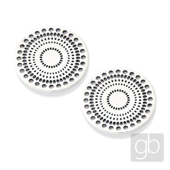 Filigree circle 28 mm Platinum 