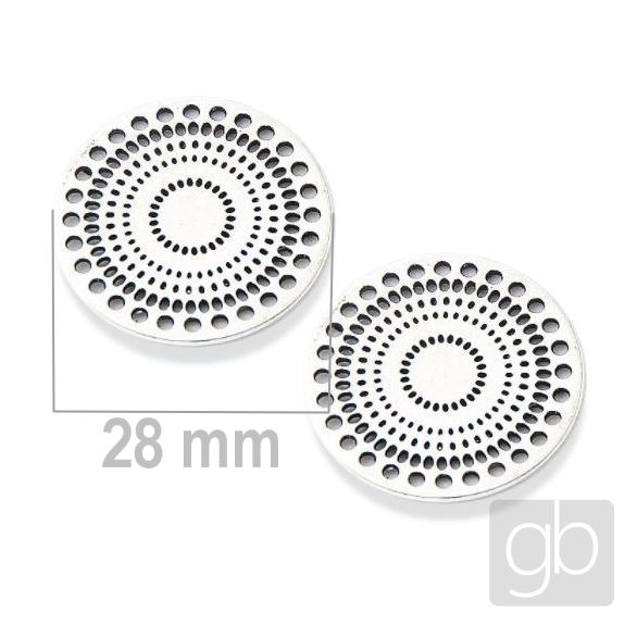 Filigree circle 28 mm Platinum 