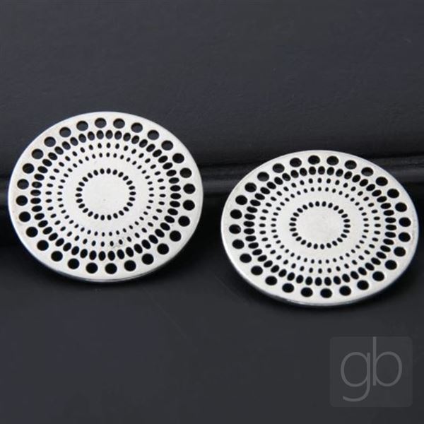 Filigree circle 28 mm Platinum 