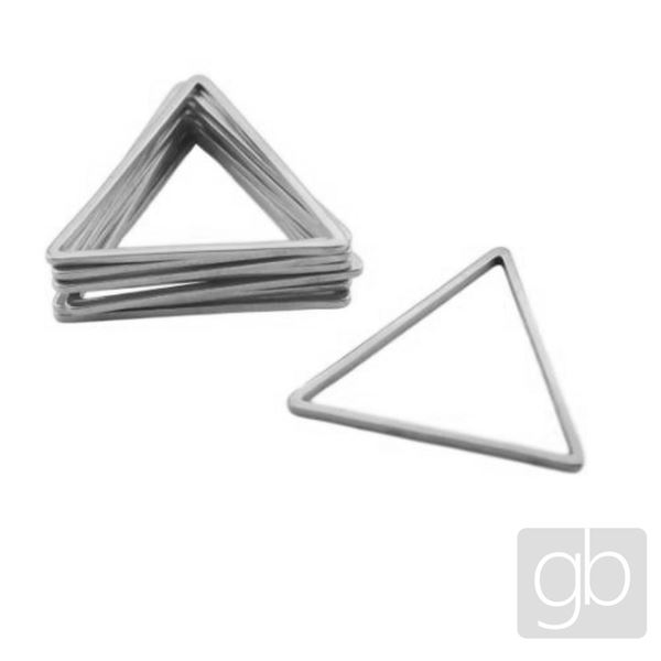 Filigree triangle 24 x 24 x 24 mm Silver 1 pcs