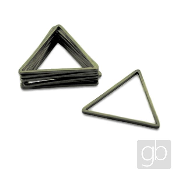 Filigree triangle 24 x 24 x 24 mm Old brass 1 pcs