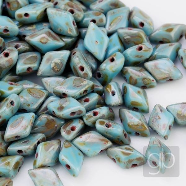 GEMDUO Matubo 8 x 5 mm Turquoise Marble T63030