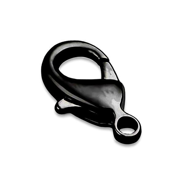 Carabiner jewelery fastening BLACK 9 mm