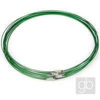 Jewelery rope hoop with screw fastening 48 cm Green