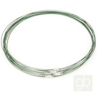 Jewelery rope hoop with screw fastening 48 cm Light green