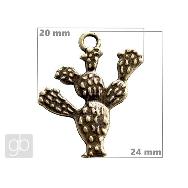 Cactus pendant 24 x 20 mm K1201