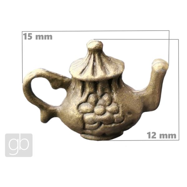 Pendant watering can 15 x 12 mm Old brass K1202