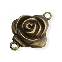 Rose pendant connector 20x21 mm Old brass