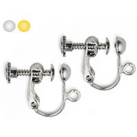 Earrings CLIPS 2 pcs Platinum