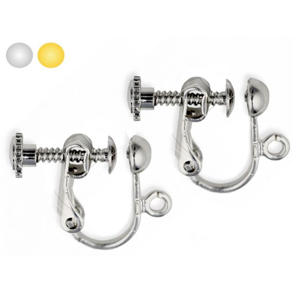 Earrings CLIPS 2 pcs Platinum