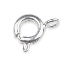 Carabiner circle jewelery fastening SILVER