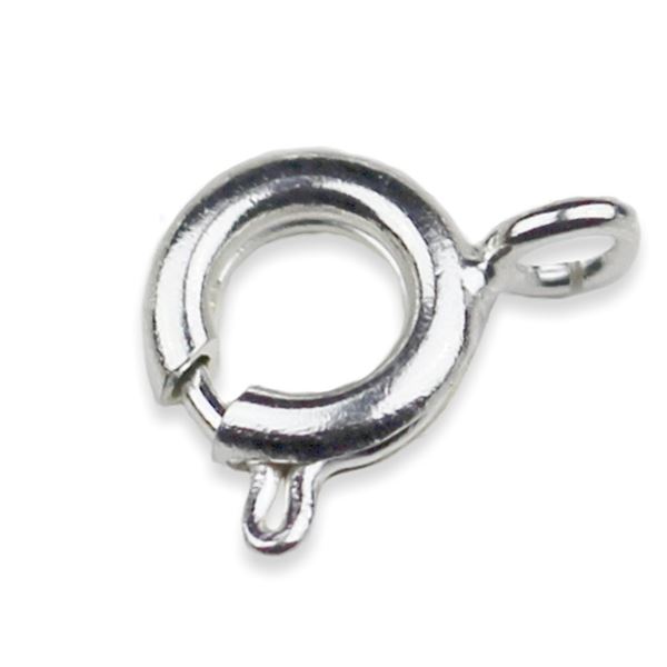 Carabiner circle jewelery fastening PLATINUM