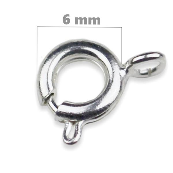 Carabiner circle jewelery fastening PLATINUM