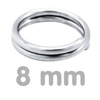 Double connecting ring Surgical steel 8 mm (10 pcs.)