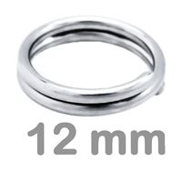 Double connecting ring Surgical steel 12 mm (5 pcs.)