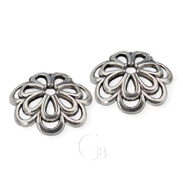 Chapel decorative flower 13.7 x 3.3 mm Platinum K2380