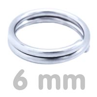 Connecting ring double SILVER 6 mm