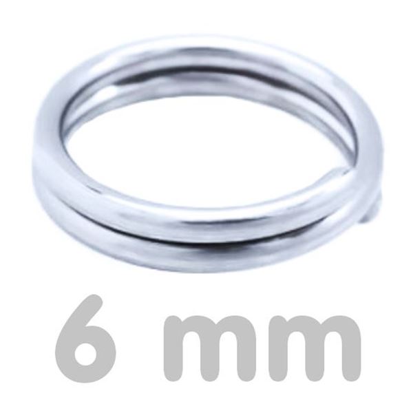 Connecting ring double SILVER 6 mm