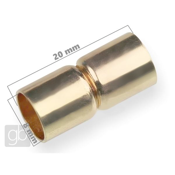 Magnetic fastening 20x9 mm (hole 8 mm) gold K329