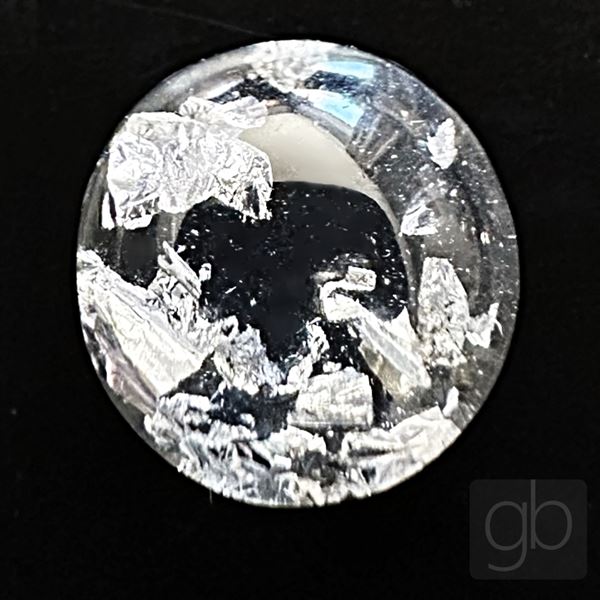 Cabochon Clear + Silver 12 mm KAB00008