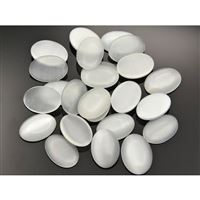 Cabochon oval Cat's eyes White 25x18 mm