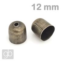 Cap jewelry smooth OLDBRASS hole 12 mm