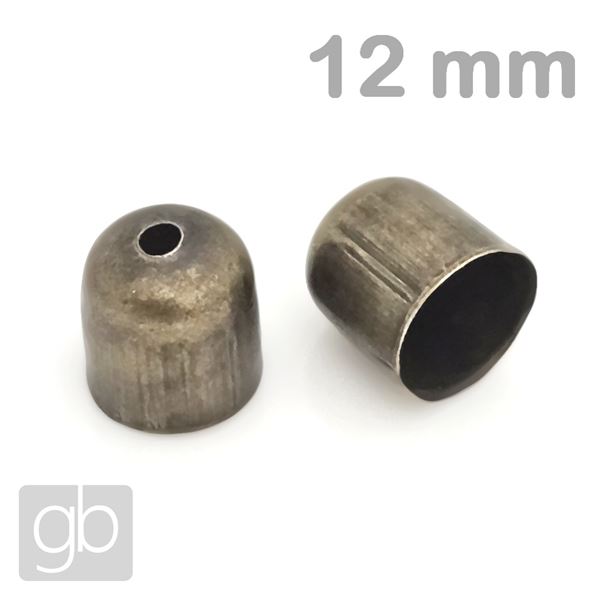 Cap jewelry smooth OLDBRASS hole 12 mm