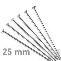 Flat Head Pins PLATIN 25 mm 10 pcs.