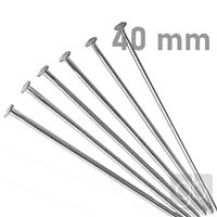 Flat Head Pins PLATIN 40 mm 50 pcs.