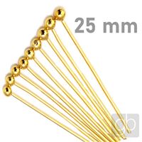 Round Head Pins GOLG 25 mm 10 pcs.