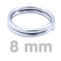 Connecting ring double SILVER 8 mm