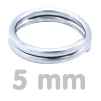 Connecting ring double SILVER 5 mm