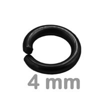 Jump Rings BLACK 4 mm 10 pcs.