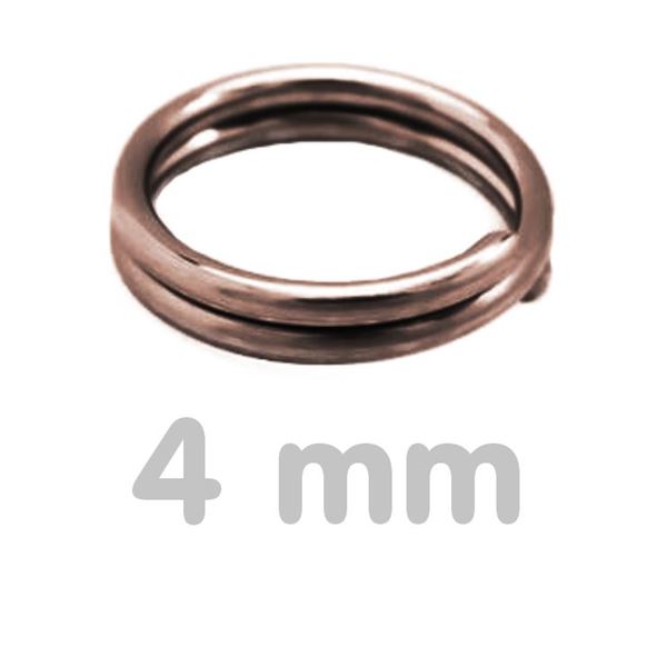 Connecting ring double OLD COPPER 4 mm