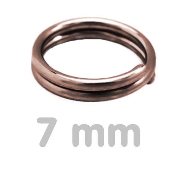 Connecting ring double OLD COPPER 10 pcs. 7 mm