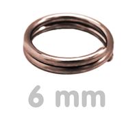 Connecting ring double OLD COPPER 10 pcs. 6 mm