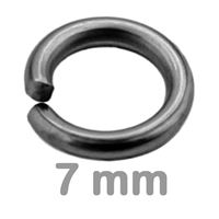 Jump Rings simple HEMATITE 7 mm 25 pcs.