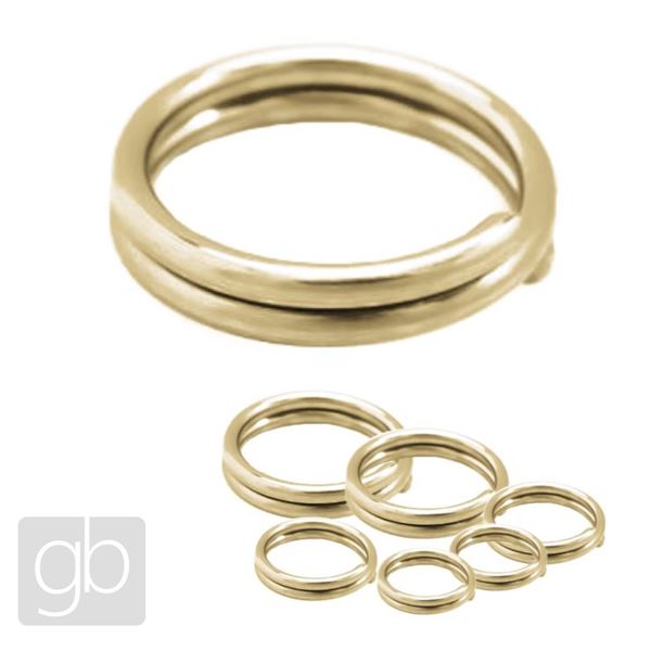 Connecting ring double GOLD 6 mm