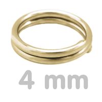 Connecting ring double GOLD 4 mm