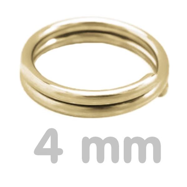 Connecting ring double GOLD 4 mm